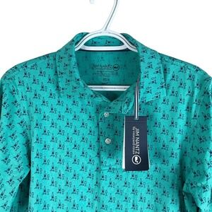 NEW Vineyard Vines Jim Nantz Palmero Polo Mens XS‎ Caribbean Green Stretch $110